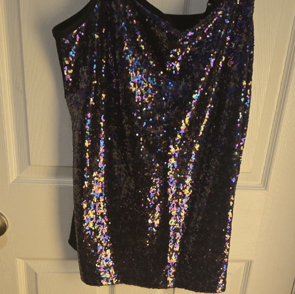 Torrid Black Sequin Tank Top
